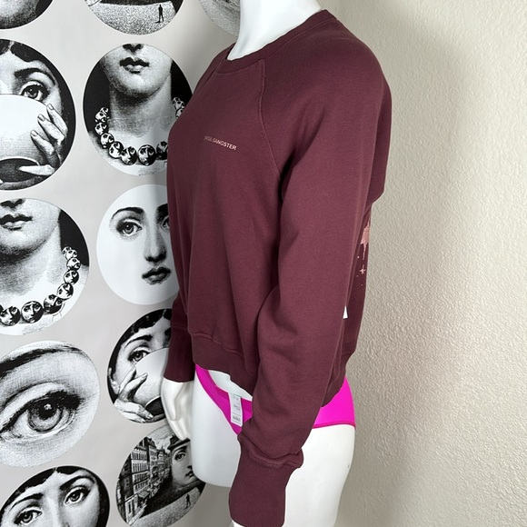 Spiritual Gangster Maroon Be The Light Bridget Pullover Sweatshirt, Sz S - Picture 3 of 15